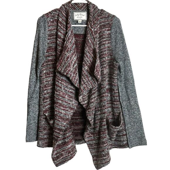 Lucky brand open front Wool blend cardigan with functional pockets size medium - Picture 1 of 8